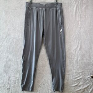 DOYOUEVEN Mens L Gray Athletic Joggers Tapered Track Pants Pockets Gym Training